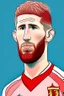 Placeholder: Sergio Ramos Spanish soccer player 2d cartoon