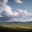 Placeholder: Cumulus clouds sailings over valley