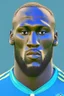 Placeholder: Romelu Lukaku Belgian football player cartoon 2d