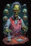 Placeholder: Science experiment Horror zombie surgeon by Richard Corben, Todd Schorr, T-Shirt Design, Black Background