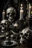 Placeholder: victorian occult items. Skull, voodoo, candles, c'thulu tentacles, jars of eyes