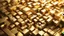 Placeholder: Hyper Realistic glowing golden blocks textured background