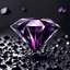 Placeholder: Purple sparkling Black Diamond, vector image