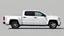 Placeholder: side of a generic pickup truck(white, mega cab), digital illustration