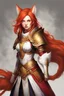 Placeholder: Female Red-Haired Kitsune Paladin