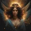 Placeholder: a female angel of light, divine creatures messengers of the kingdom of heaven, protectors. illuminated composed of fire and light. luminous beings with wings and halos, celestial beings.. detailed cinematography, sharp focus :: mysterious esoteric atmosphere :: matte digital painting by Jeremy Mann + Carne Griffiths + Leonid Afremov, black screen, dramatic shading, detailed face