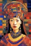 Placeholder: gorgeous portrait of a beautiful ancient princess. “Hmong Textile Patchwork Fashion Model" By Enki Bilal & Paul Klee & Jennifer Lommers & Hans Hartung & Meghan Duncanson & Mark Rothko & Dee Nickerson & Victor Brauner & Didier Lourenço & ∞ Modifiers: no text Colorful Oil On Rainy Night Canvas Unstructured Maximalism Novelty architecture internally decorative Crepuscular Luminosity Hyper-Structured Minimalism show objects in great details and accuracy Legit emotional reactions perfect body coordin