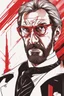 Placeholder: an intimidating disgusted and menacing looking Hans Gruber wearing red-tinted glasses