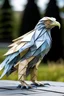 Placeholder: an origami eagle in a real world