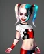 Placeholder: Harley quinn toddler, full body, soft skin, dramatic lighting, hyper realistic