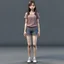 Placeholder: teen pretty realistic full body