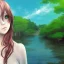 Placeholder: Insanely portrait of beautiful girl day, sunny, relaxing, sea, trees, real details anime style, realistic, glowing forest, 8k