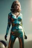 Placeholder: Ultra Realistic retro sci-fi portrait image from 1960, New York, spaceship, sweet young Jane Fonda, tight latex suit, weapon, fighting stance, soft color, highly detailed, unreal engine 5, ray tracing, RTX, lumen lighting, ultra detail, volumetric lighting, 3d, finely drawn, high definition, high resolution.