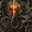 Placeholder: Elden Ring Tarnished Wallpaper with sword and armor, lord of the rings eye of sauron