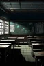 Placeholder: Japanese classroom back wall, anime style,blackbord