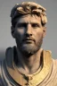 Placeholder: Realistic image, Roman sculpture made in marble with gold veins, Lionel messi, gold laurel leaves crown, waist up portrait,marble material, gold ornaments, Renaissance style, sun rays background, epic, celestial, cinematic lighting, God lights, 4k resolution, smooth details, soft lighting, unreal engine 5, art station, substance 3d.