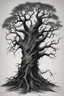 Placeholder: Savage tree, horror, easy to draw