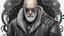 Placeholder: Old man, big beard, Bald hair, in cyberpunk drawing, venom model , intricate details, highly detailed, high details, detailed portrait, masterpiece,ultra detailed, ultra quality