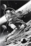 Placeholder: [art by Marcel Gottlieb, dit Gotlib] a Licensed space jockey in action