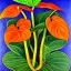 Placeholder: Anthurium, fauvism, oil on canvas