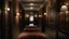 Placeholder: Generate an image of the hotel's interior, now transformed into a museum, with dimly lit hallways, faded wallpaper, and a sense of mystery and melancholy