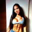 Placeholder: Jenna cortega, big bust, 6-pack abs, long hair