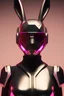 Placeholder: MCU Portrait, Front image, rabbit mask, cyberpunk woman, black pink suit, highly detailed, concept art, smooth, unreal engine 5, god rays, ray tracing, RTX, lumen lighting, ultra detail, volumetric lighting, 3d, finely drawn, high definition, high resolution.