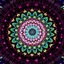 Placeholder: 3d Kaleidoscope recursive made of a metallic random color ribon circle ring turning many times likr Spirograph drawing Kaleidoscope Ruler Set creation