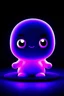 Placeholder: Cute ghost, purple, black background, professional, artstation, black gradient, trending, high contrast