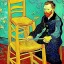 Placeholder: VAN GOGH alone CUTTING HIS OWN EAR