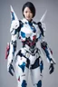 Placeholder: Realistic Photography fullbody beautiful woman as cyborg with body full gundam robotic