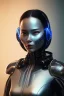 Placeholder: MCU Portrait, Front image, cyberpunk Asian woman rabbit mask, black blue color, latex dress, highly detailed, concept art, smooth, unreal engine 5, god rays, ray tracing, RTX, lumen lighting, ultra detail, volumetric lighting, 3d, finely drawn, high definition, high resolution.