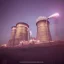 Placeholder: purple energy power plant