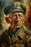 Placeholder: We can envision an expressive painting depicting one of the moments of bravery and dedication by one of the strongest companions during the time of the nazi this painting, we might see a companion with features of absolute strength and determination, blended with warmth and deep faith. Perhaps his face expresses wisdom and courage, with eyes radiating confidence and faith.