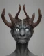 Placeholder: humanoid figure monster with antlers, highly detailed, digital art, sharp focus, trending on art station, kentaro miura manga art style