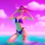 Placeholder: Vaporwave pool girl