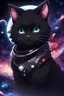 Placeholder: black anime cat space