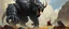 Placeholder: onager, oil and airbrush, epic fantasy illustration, black giant
