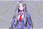 Placeholder: Young woman with long hair anime in a school uniform