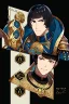 Placeholder: A handsome 30 year old knight, black hair, dark blue eyes, male bob haircut, in black-and-gold plate armor, no beard, european, portrait