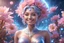 Placeholder: gorgeous smiling galactic goddess, full body, nice eyes, pure harmony, soft pink, soft blue, smile, galactic, magic, transcendent, divine, warm look, fantastic magical flowers background, ultra sharp focus, ultra high definition, 8k, unreal engine5background, colored lake, ultra sharp focus, ultra highextremely detailed CG unity 8k