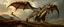 Placeholder: master oil painting by Rembrandt, farmer in valdres below raging dragon