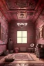 Placeholder: 3D render of futuristic apartmrnt, cyberpunk-style furnishings, synthwave style antique art collection, old paintings,Persian rugs|curved ceiling,red, hexagonal floor tile pattern|Insanely detailed, fine lines, intricate patterns, 8x HDR, hyperrealistic, blender render, Architect's Digest|Ibspired by The Matrix