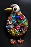 Placeholder: a bird made from buttons