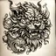 Placeholder: foo dog , tattoo drawing