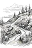Placeholder: Sketch of a mountain bike trail