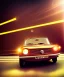 Placeholder: fiat 125p, city. high speed. bokeh. lens flare. warm lights. high detailed. oil on canvas