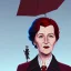 Placeholder: Portrait of a 30 year old witch like Margaret Thatcher and Mary Poppins