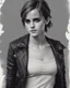 Placeholder: emma watson | The Last of Us hot,pretty face and body,full style,short hair black,