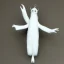 Placeholder: White bat creature with no eyes and long limbs as a Russian priest